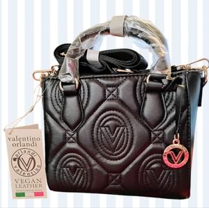 Valentino Orlandi Vigan Leather Black Mini Bag